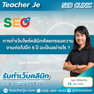 การทำเว็บไซต์คลินิกศัลยกรรมความงามต่อไปอีก 5 ปี จะเป็นอย่างไร ?